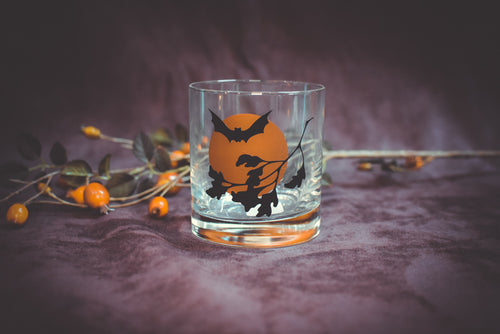 Bat Moon Rising Cocktail Glass