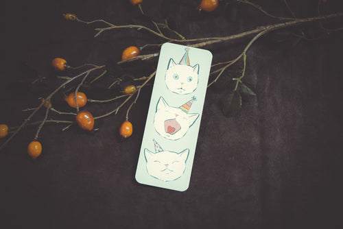 Birthday Cats in Hats Bookmark