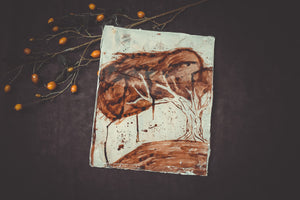 Tree on Linen Paper