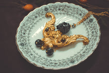 Load image into Gallery viewer, Gold Ornament &amp; Skull Necklace